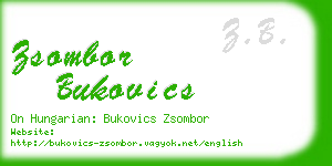 zsombor bukovics business card